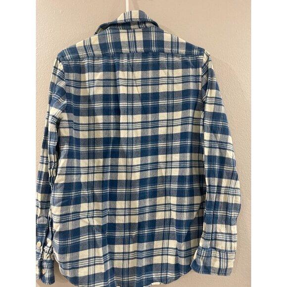 POLO RALPH LAUREN SHIRT LONG SLEEVE COTTON PLAID FANNEL RELAXED FIT SIZE M - Picture 2 of 7